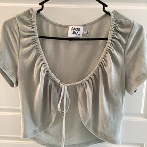Princess Polly Light Green Bolero cover up  Crop Top